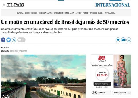 Matança em presídio no Amazonas é destaque na imprensa internacional