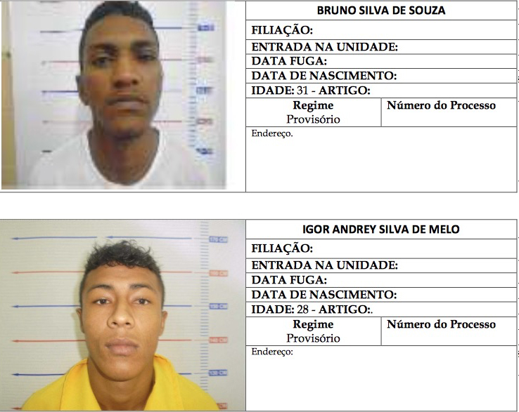SSP-AM divulga lista oficial com fotos de foragidos 