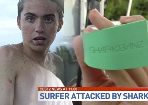 Menino usando pulseira que repele tubarão é mordido por tubarão