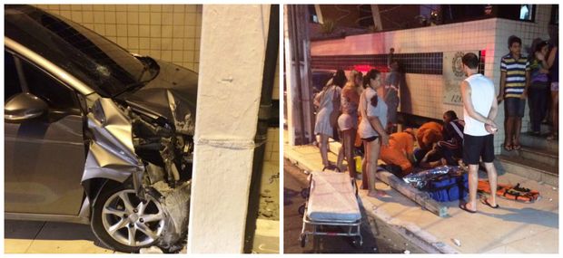 Casal briga dentro de carro e atropela turistas 