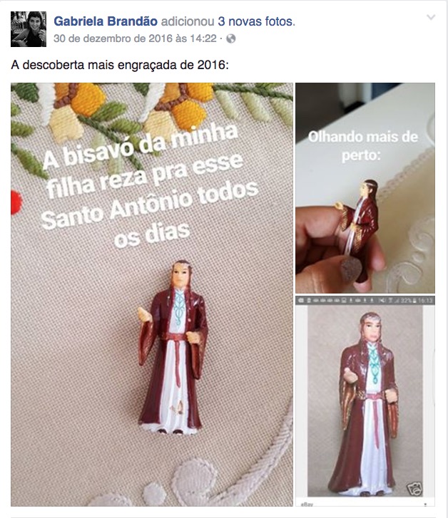 Idosa reza diariamente para personagem do O Senhor dos Anéis por engano