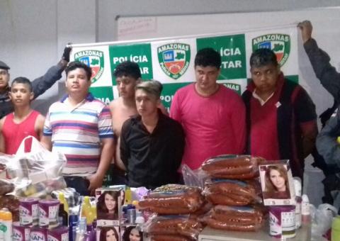 Grupo é preso suspeito de roubar supermercado na Zona Leste de Manaus
