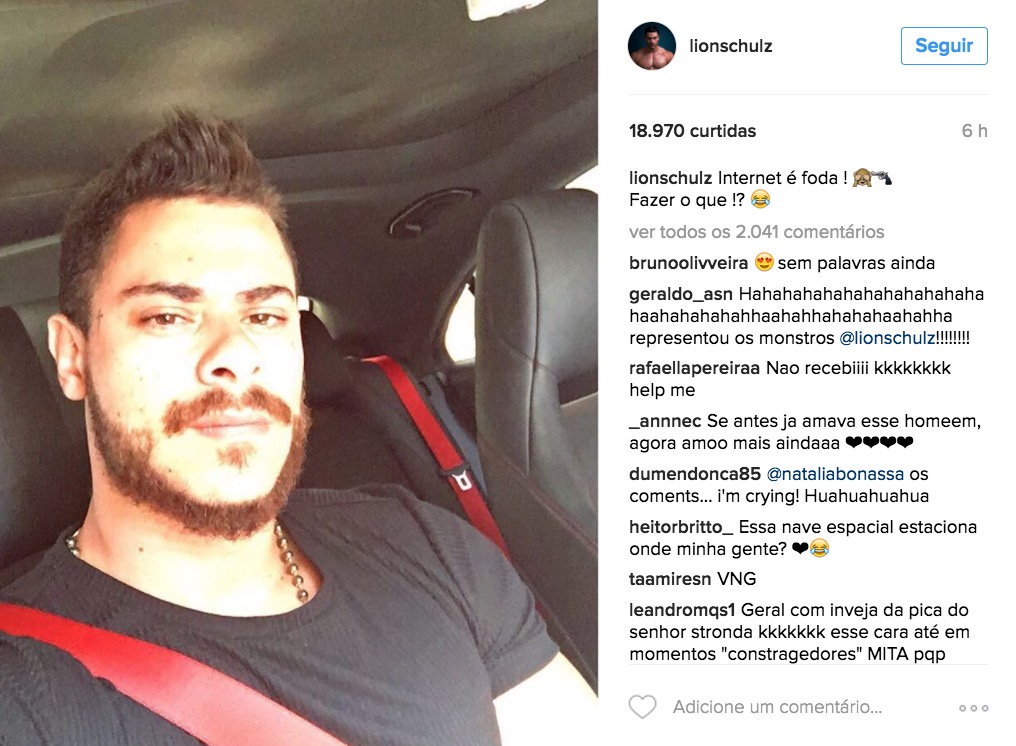Nu frontal de Léo Stronda cai na rede e internet agora sabe porque ele é monstrão. 'Fazer o que!?'