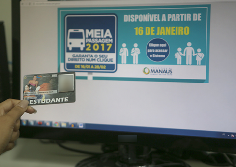 Cadastro e recadastro da meia-passagem estudantil começa nesta segunda