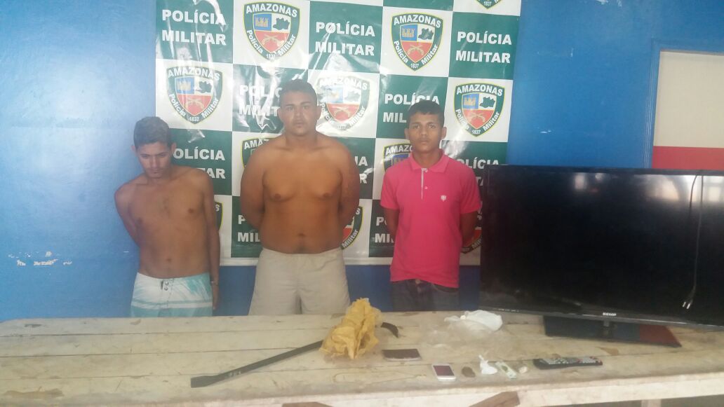 Trio é preso por roubo e tráfico no Amazonas