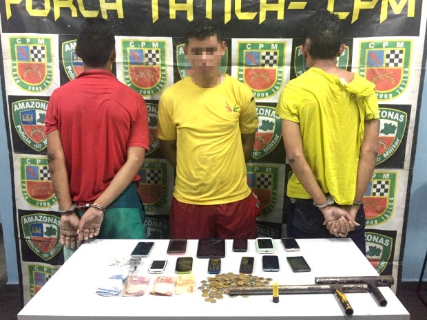 Trio é detido suspeito de arrastão em ônibus da Zona Sul 