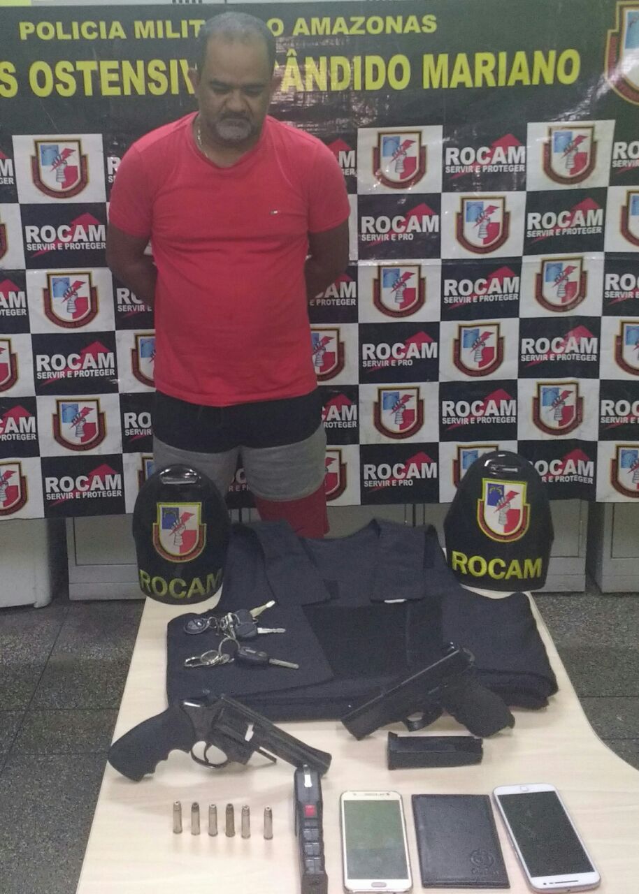 Em Manaus, procurado pela Justiça é encontrado armado em carro
