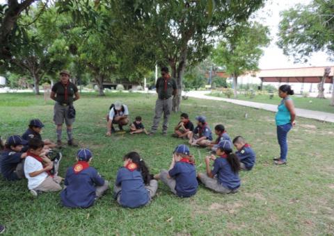 Grupo de escoteiros retoma atividades no Parque Ponte dos Bilhares