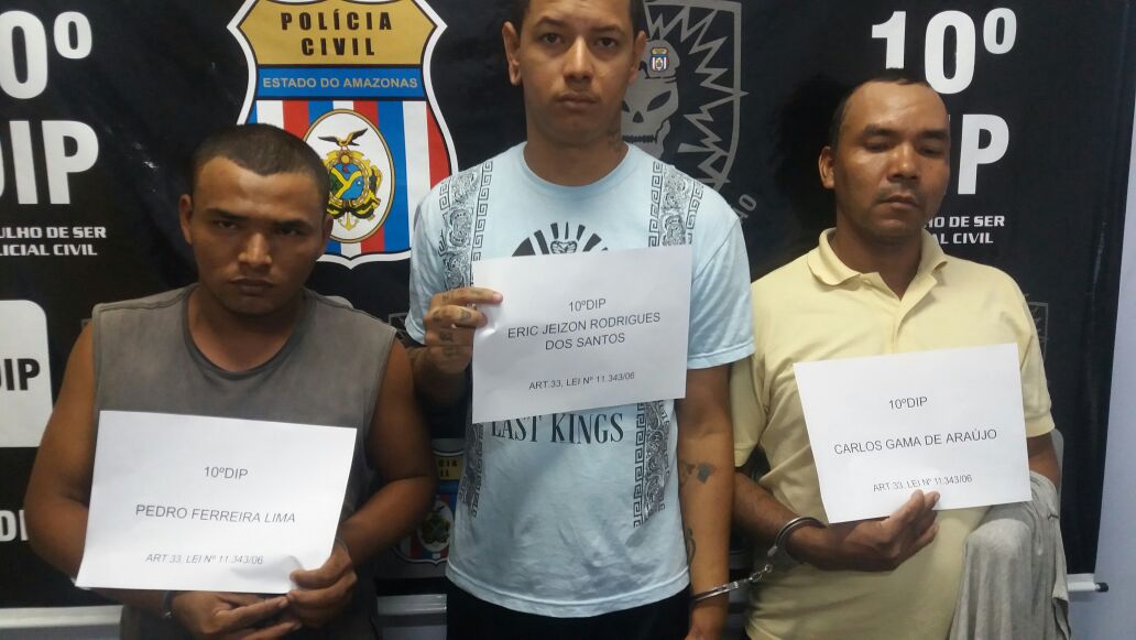 Liberados da cadeia, ex-detentos são presos após se unirem para vender drogas em Manaus