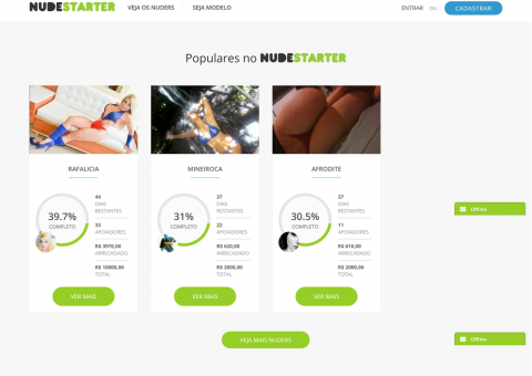 Site brasileiro quer organizar 'vaquinhas' para nudes