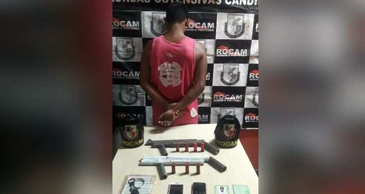 PM apreende adolescente com armas de fogo caseiras na Zona Norte de Manaus 