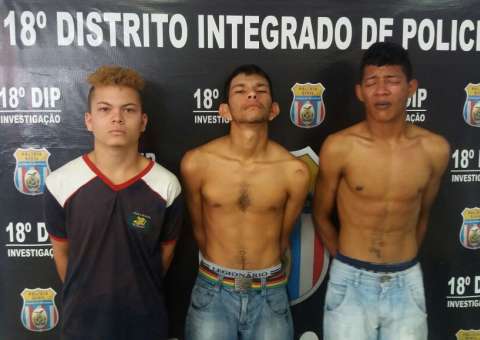 Trio é preso suspeito de diversos assaltos em Manaus