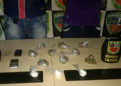 Homens são detidos após denúncia anônima sobre tráfico de drogas em Manaus