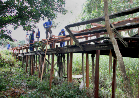 Construção de nova ponte na Manaus 2000 está em reta final 