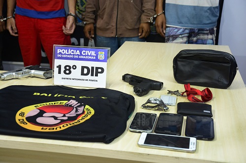 Homens são presos em flagrante acusados de diversos arrastões em Manaus