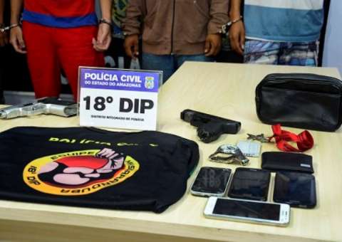 Homens são presos em flagrante acusados de diversos arrastões em Manaus