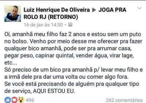 Homem procura 'bico' para comemorar aniversário do filho e emociona a internet 