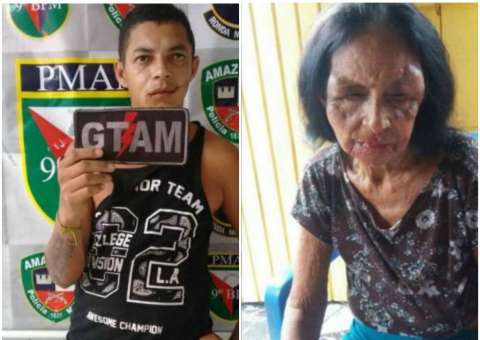 Homem é preso em flagrante acusado de assaltar e espancar senhora de 82 anos no AM