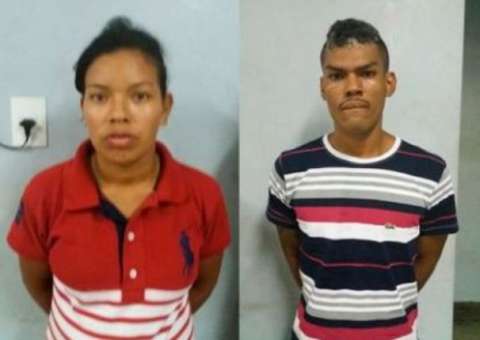 Dupla é presa acusada de assaltar paradas de ônibus em Manaus