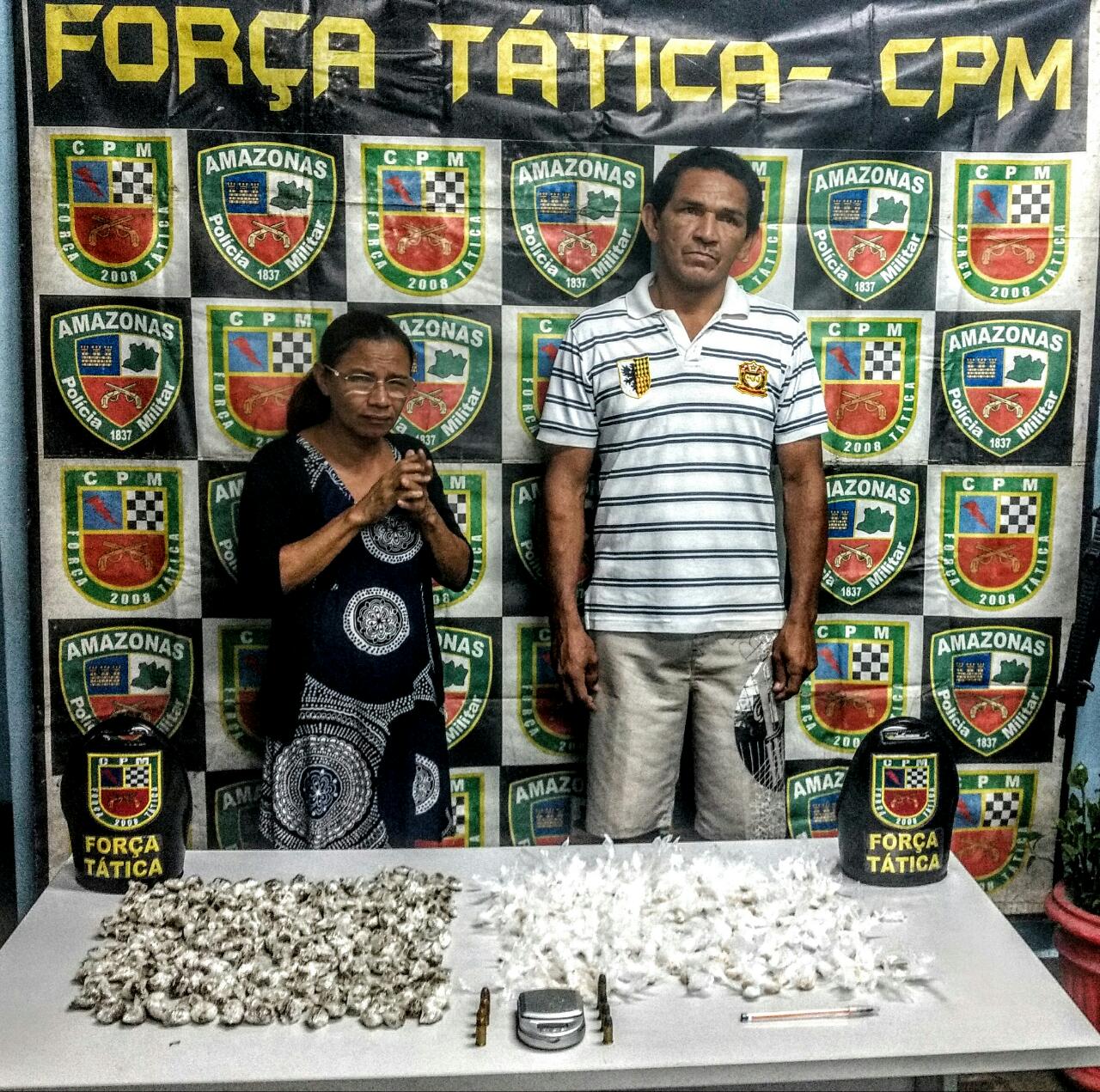Casal é preso suspeito de tráfico de drogas em Manaus 