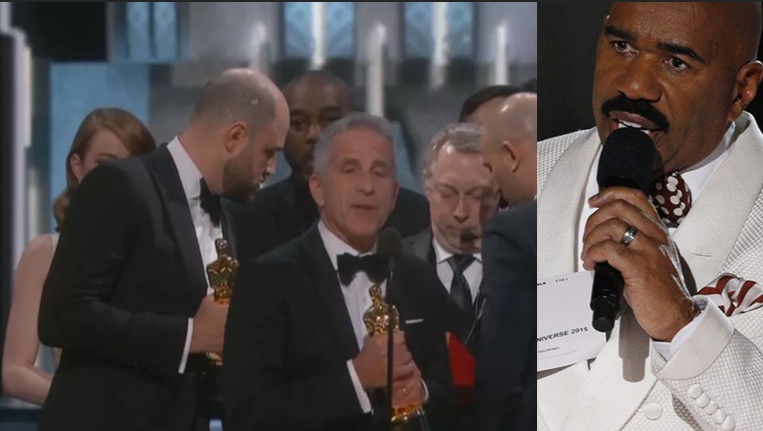 Após gafe no Oscar, apresentador do Miss Universo faz post irônico