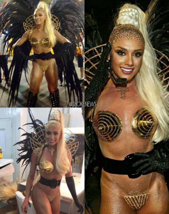   Virilha e bumbum de Juju Salimeni chamam atenção em desfile