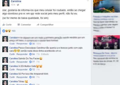 Após assalto, ladrão se arrepende e pede desculpas à vítima nas redes sociais