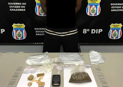 'Peruca' é preso em flagrante por tráfico de drogas em Manaus
