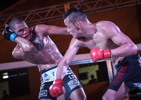 Elves Brenner nocauteia Samuel Caveira e mantém cinturão dos penas em noite histórica do Amazon Talent 7