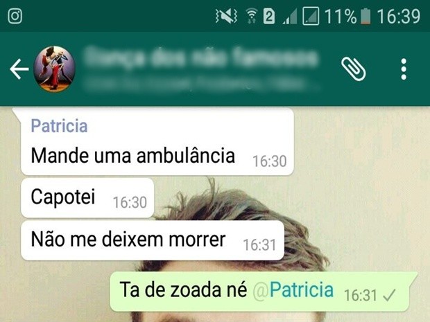 Mulher faz apelo no WhatsApp após sofrer acidente e é visto por mais de 500 pessoas