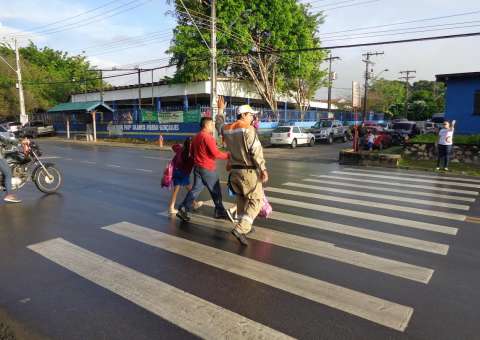 Escola da Cidade Nova recebe atividade de educação para o trânsito 