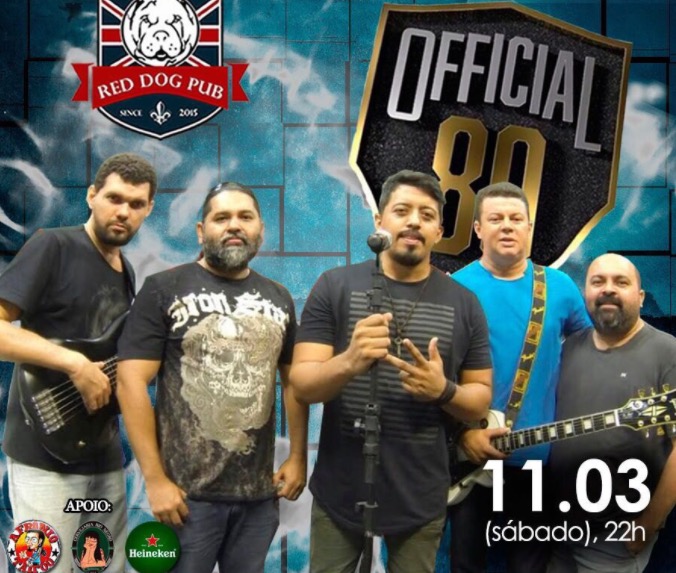 Banda Official 80 comanda a noite no Red Dog Pub