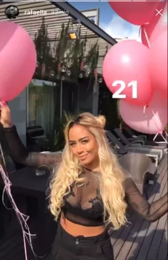 Paparicada por Neymar, Rafaella Santos comemora 21 anos com festa em Barcelona 