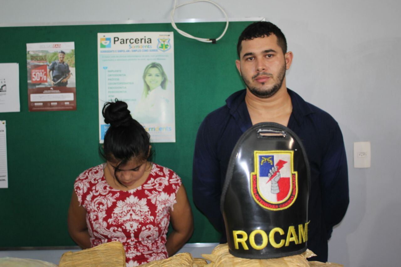 Casal é preso com 160 kg de drogas em comunidade de Manaus
