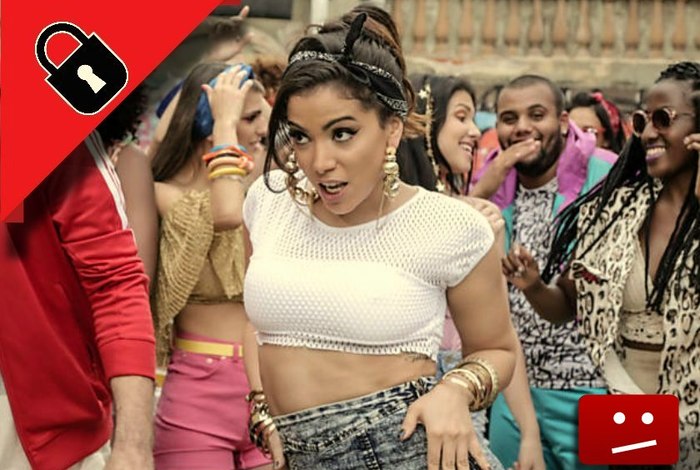 Anitta e os outros artistas têm clipes bloqueados no Youtube