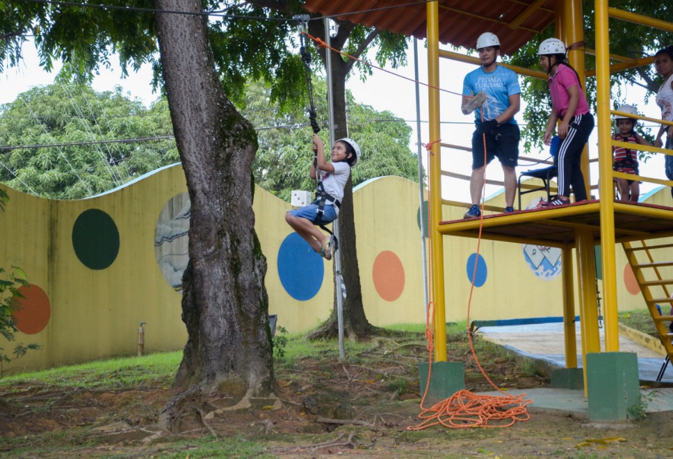 Fim de semana tem tirolesa no Parque Cidade da Criança
