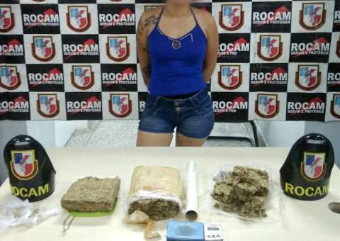 Em Manaus, mulher é presa com mais de dois quilos de drogas 