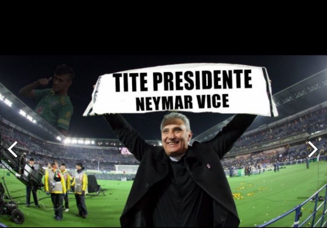 Após vitória, internautas voltam a agitar web pedindo Tite na presidência do país