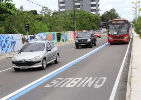 Linhas de ônibus passam a utilizar corredor exclusivo a partir desta quarta-feira em Manaus  