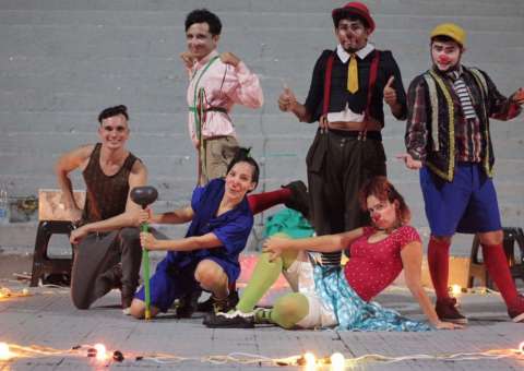 Projeto Roda na Praça apresenta arte circense no Ponte dos Bilhares