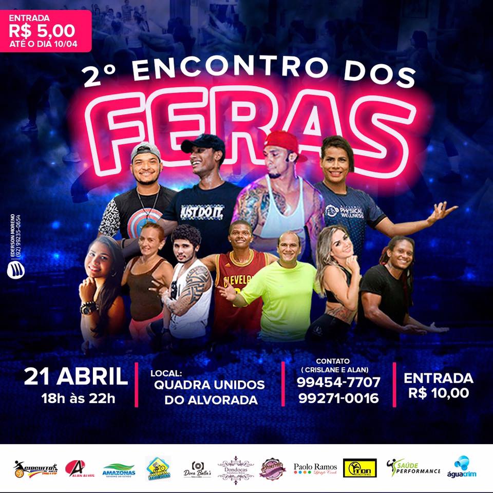 Segunda edição do ‘Encontro de Feras’ reune o melhor da Zumba e ritmos de Manaus 