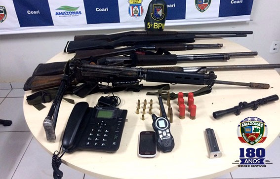 Armas de uso exclusivo do Exército são apreendias no inteiro do Amazonas 