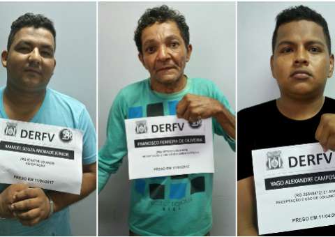 Trio é preso acusado de roubar e alterar carros em Manaus