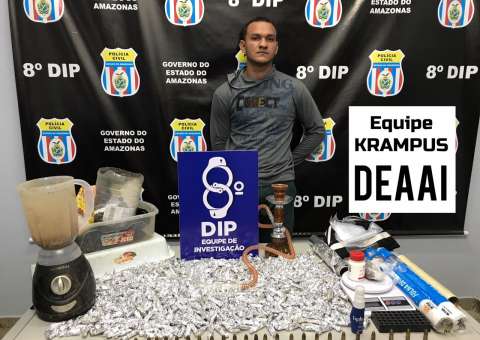 Suspeito de executar dois homens é preso com drogas e munições em Manaus
