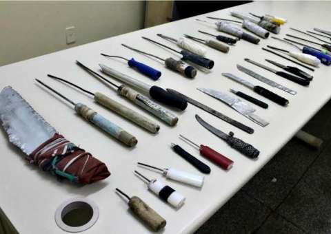 Em Manaus, 38 armas brancas são encontras dentro da Unidade Prisional do Puraquequara