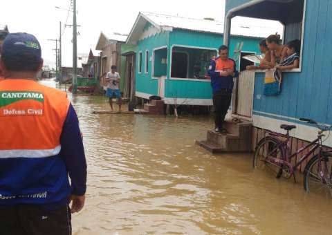 Canutama decreta Situação de Emergência por causa de enchente no AM
