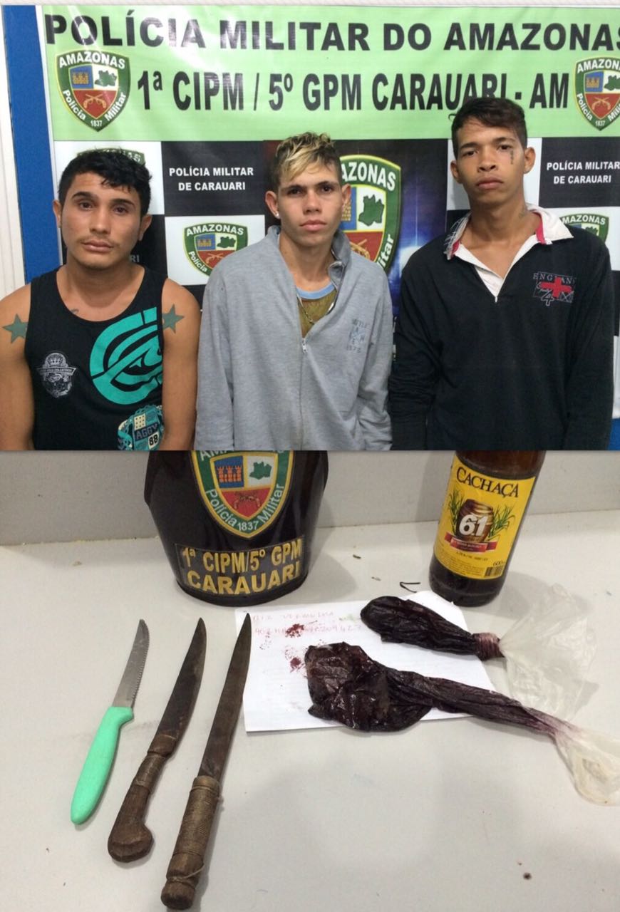 Trio é preso suspeito de cobrar pedágio em ruas do interior do Amazonas 