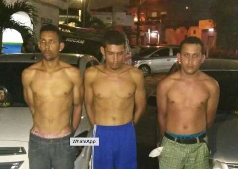 Trio é preso suspeito de roubar carro em Manaus