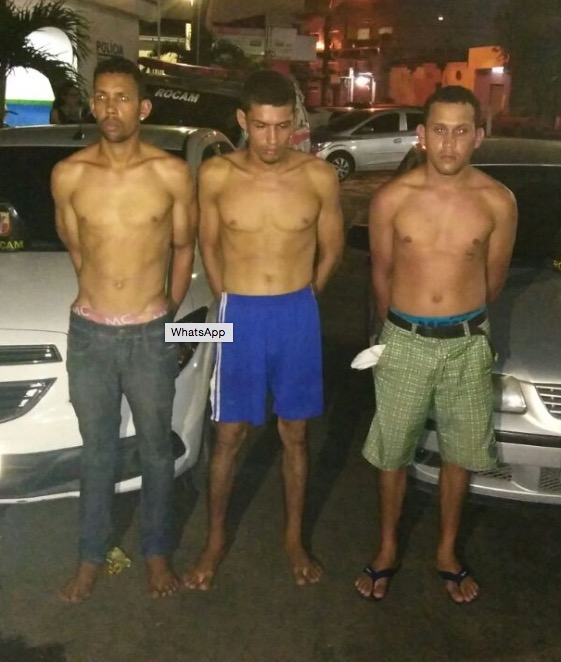 Trio é preso suspeito de roubar carro em Manaus