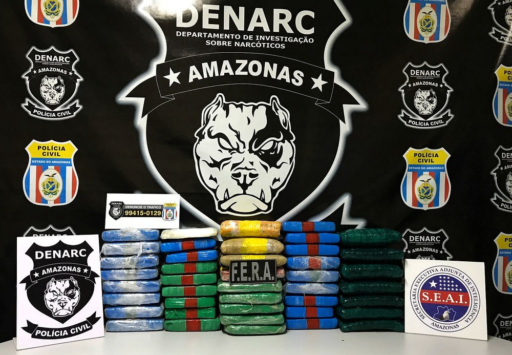 50kg de drogas são apreendidos em sacos de farinha em Manaus